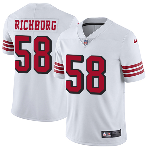 San Francisco 49ers Limited White Men Weston Richburg NFL Jersey #58 Rush Vapor Untouchable->san francisco 49ers->NFL Jersey
